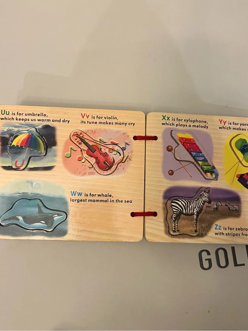 Vintage Melissa & Doug My ABC Book with 26 removable magnetic pieces wood
